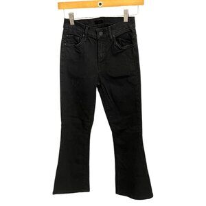 Mother Denim The Weekender Crop Flare‎ Jeans Not Guilty Black Size 24